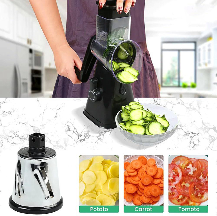 رنده و خردکن دستی چرخشی سهتیغه هومپرو (HOMEPRO) با پایه مکنده